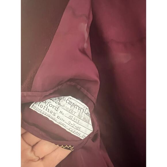 Vintage Oxxford Clothes Cashmere 2 Button Blazer Maroon Size 44 - Picture 9 of 9